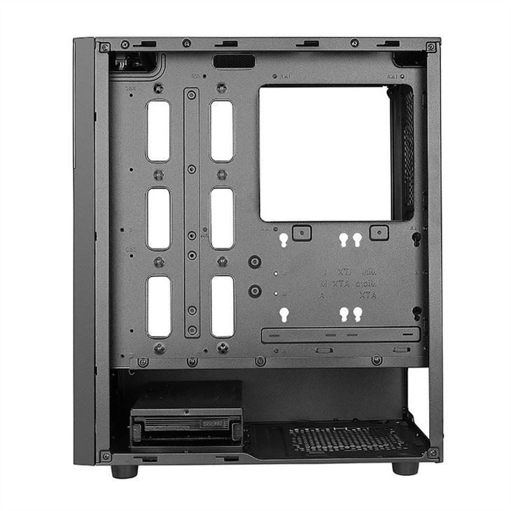 ETEK Stylish Computer Case Simmetrico ARGB LED Strip Tempered Glass Side Panel Top I/O Panel con Magnetic Dust Net