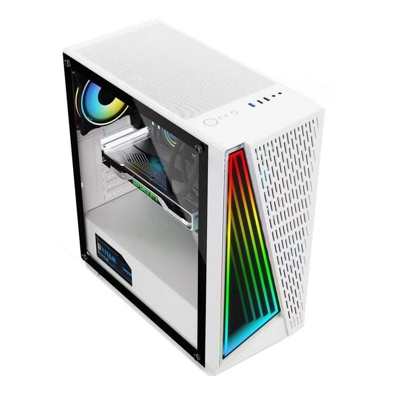 Abbagli i fan di sostegno ARGB di effetto tunnel di tempo in 12cm in bianco e nero sono disponibile. Il pannello laterale è vetro temperato.
