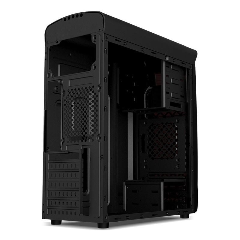 ETEK Airflow ATX Mid-Tower con pannello anteriore cavo e trasparente pannello laterale sinistro pieno acrilico