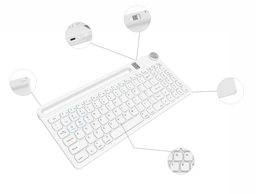 Tastiera Bluetooth 3.0 o 5.0 con 96 tasti Portatile per uso mobile frequente con tablet o laptop