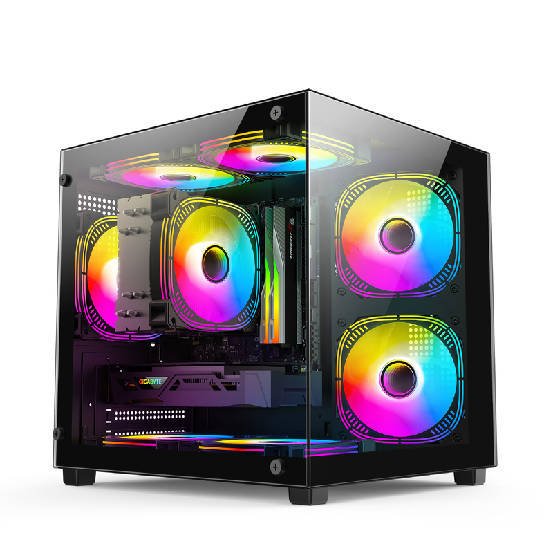 Micro-ATX / ITX PC Case Awesome Dissipation Calore Supporta un sacco di diverse configurazioni di hardware per i professionisti del gioco