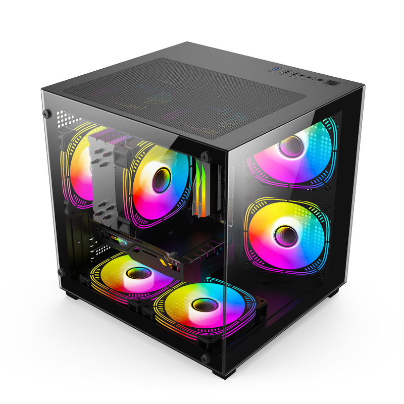 Micro-ATX / ITX PC Case Awesome Dissipation Calore Supporta un sacco di diverse configurazioni di hardware per i professionisti del gioco