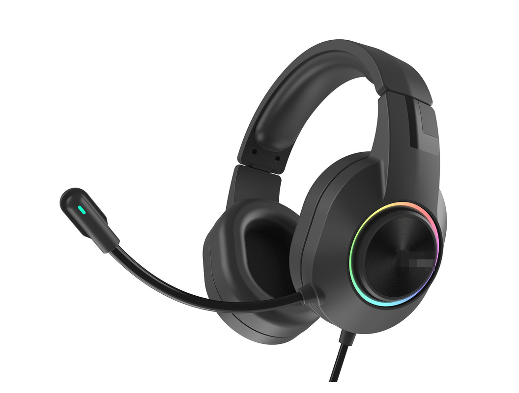 Auricolare per computer a doppia spina con effetti di illuminazione sorprendenti e qualità audio impressionante per godersi la musica e le conversazioni telefoniche