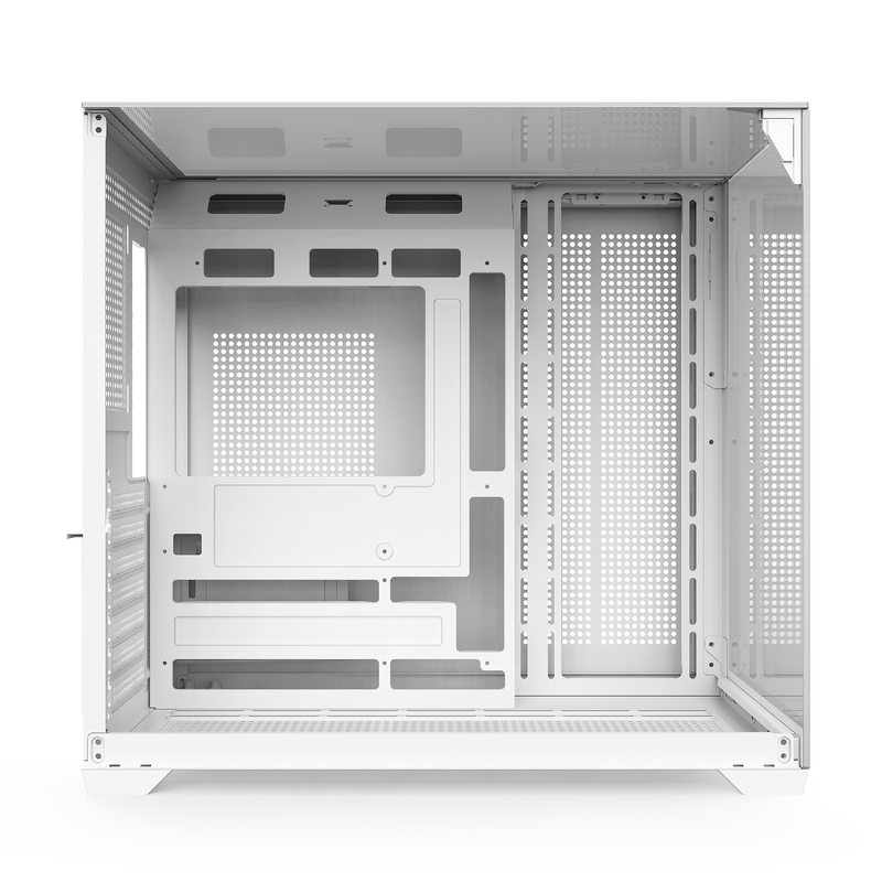 Chassis in vetro a tre lati supporta le schede madri ATX a grandezza naturale Cassa per computer per gli utenti che hanno bisogno di un'efficiente espansione di raffreddamento