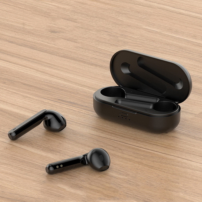 Auricolari wireless ETEK, Bluetooth con microfono, design a metà nell'orecchio, riduzione del rumore per chiamate chiare, basso profondo, impermeabile
