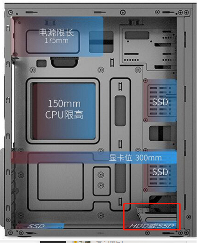 Supporta le schede madri ATX Micro ATX e ITX con 7 slot di espansione offre una costruzione robusta per l'ambiente ufficio