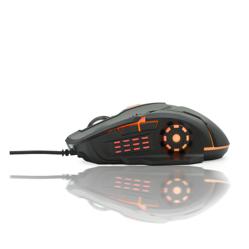 Mouse per giochi a filo 6D a retroilluminazione a LED leggero per giocatori
