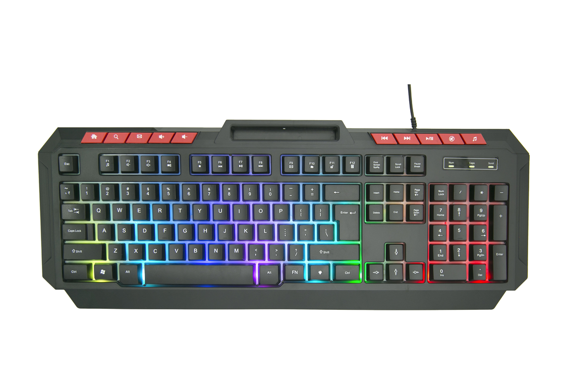 Tastiera di gioco portatile a retroilluminazione arcobaleno personalizzabile con 104 tasti e 10 tasti di accesso rapido per gli utenti in cerca di un lavoro efficiente