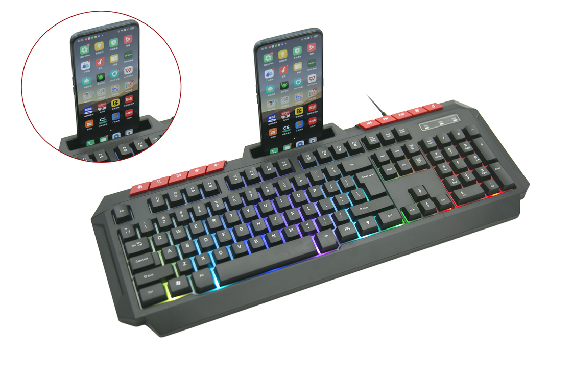 Tastiera di gioco portatile a retroilluminazione arcobaleno personalizzabile con 104 tasti e 10 tasti di accesso rapido per gli utenti in cerca di un lavoro efficiente