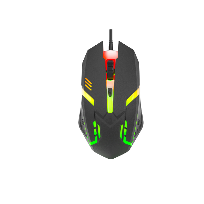Illuminazione a LED a gradiente Impostazione DPI regolabile a più livelli Equipaggiato con mouse da gioco a chip 8108 per giocatori e utenti di ufficio