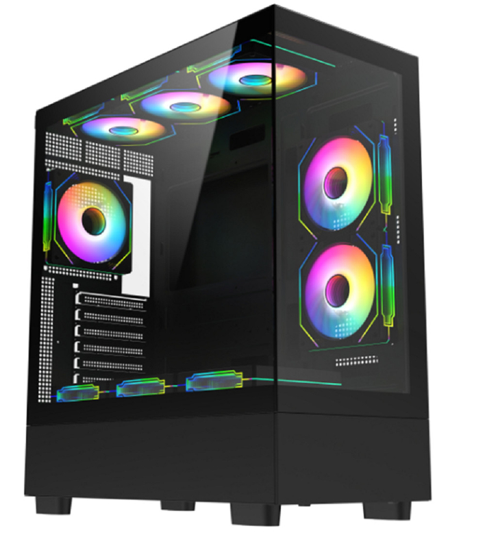 Cassa per computer 0.7mm SPCC Materiale ferroso metallo Multi-ventilatore e supporto di raffreddamento ad acqua ATX M-ATX ITX schede madri
