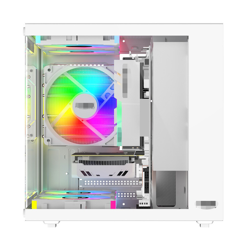 Cassa per PC MATX/ITX Supporta schede grafiche fino a 320 mm CPU raffreddatori fino a 165 mm 1 HDD 2 SSD 3 X 12CM Ventilatori per soldi