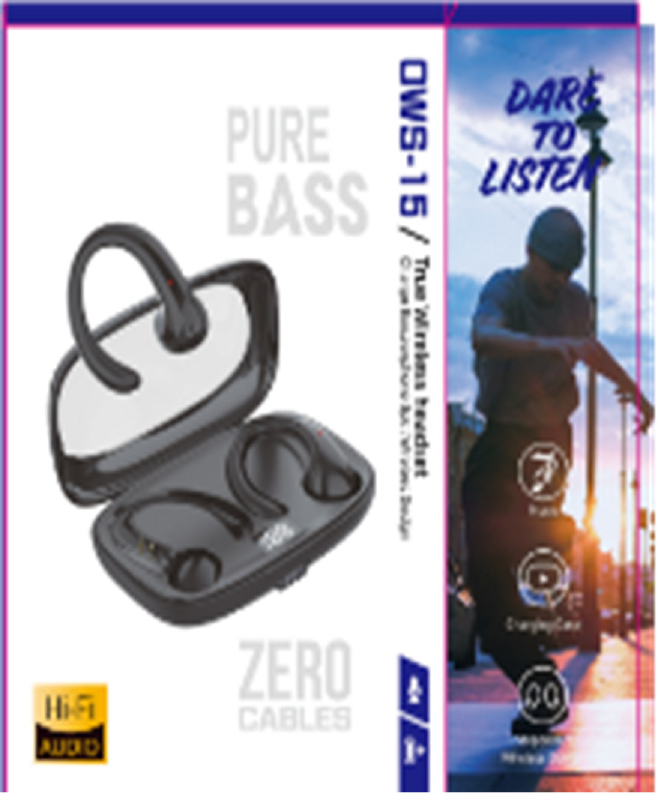 OWS TWS Compatto cuffie a bassa latenza con antenna Banzai e comandi touch per giocatori, appassionati di multimedia e viaggiatori