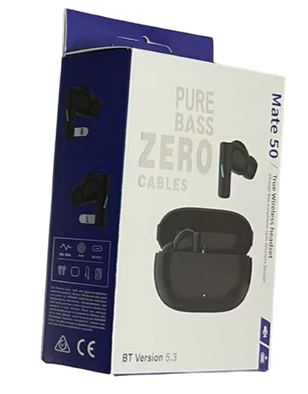 Antenna Banzai Batterie doppie F10 Unità altoparlante Bluetooth 5.3 TWS Auricolari con custodia di ricarica per pendolari Studenti