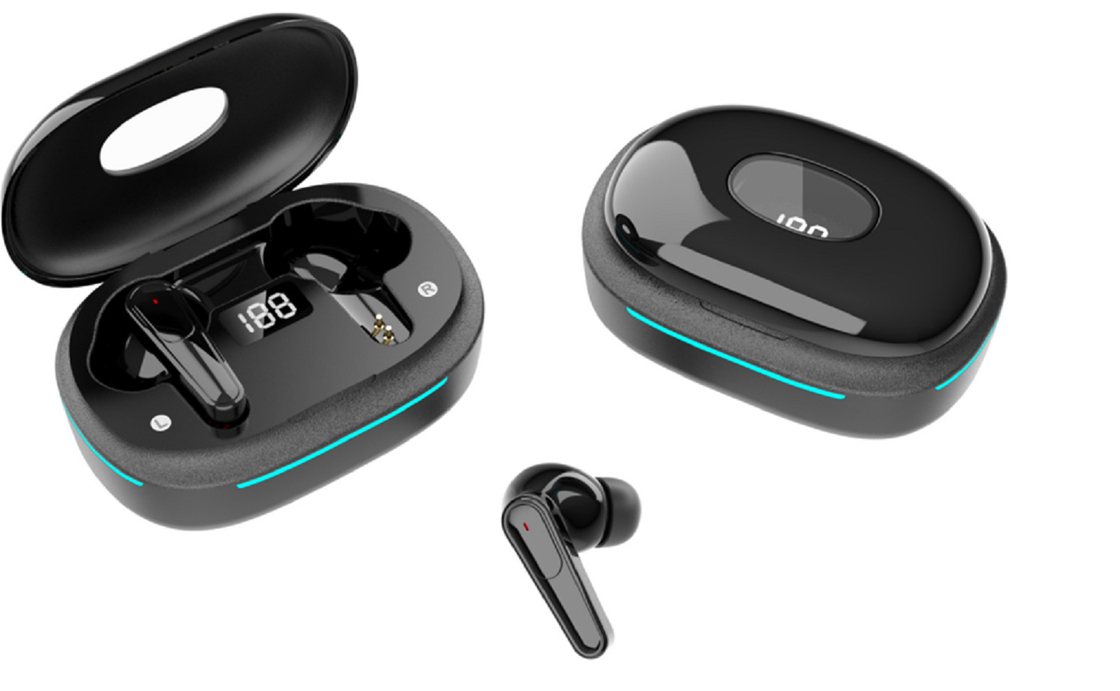 Equipaggiato con antenna Banzai e altoparlante F10 Questo dispositivo dispone di batteria per cuffie da 30mAh e cassa di ricarica da 200mAh