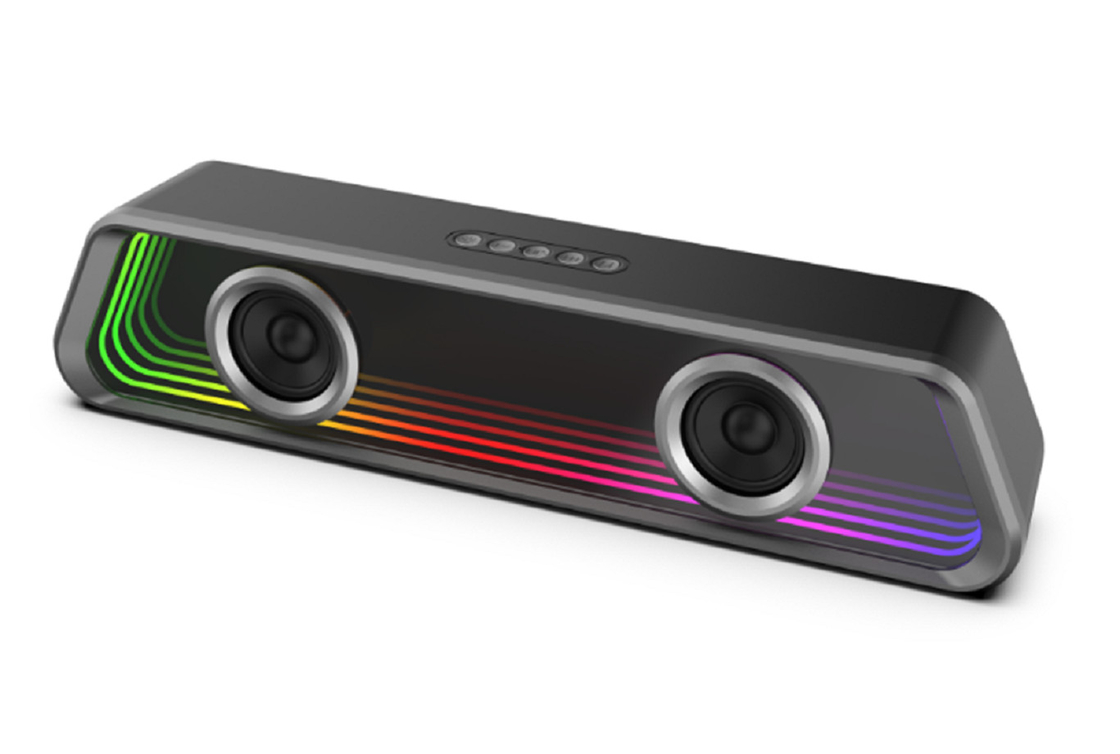 Bluetooth 5.3 ABS Materiale specchio 3000mAh Batteria 8W X 2 Output Supporta BT/TF/USB/FM/AUX-IN/TWS per gli amanti della musica