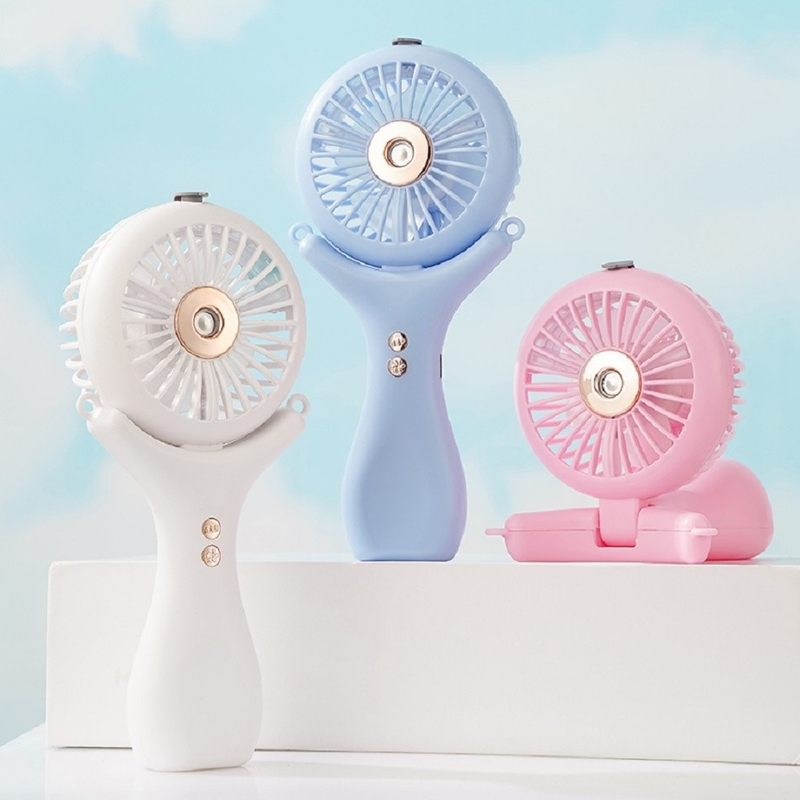 Batteria da 500mAh 2 ore di ricarica Tre velocità del vento 148g Leggero Pallone da scrivania 3 in 1 Nano Spray Fan