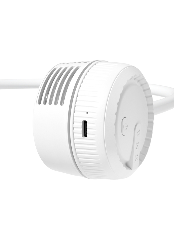 Vento morbido a tre livelli Flusso d'aria a 360 gradi Tubo universale 1000mAh Batteria TYPE-C Carica Ventilatori portatili in bianco e verde menta