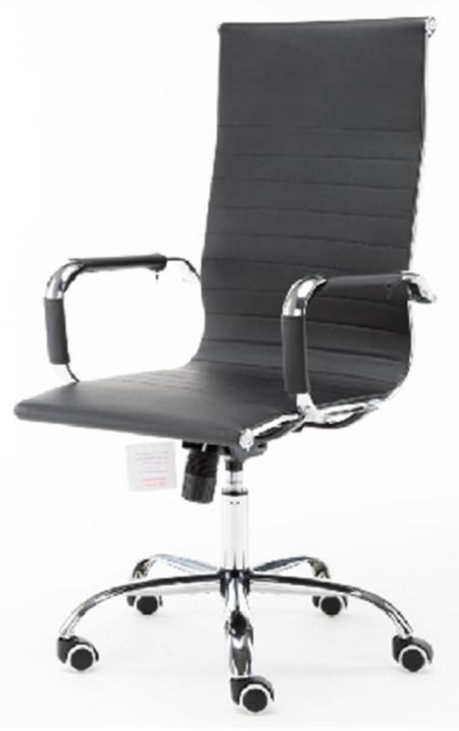 Poltrone in cuoio PU braccioli imbottiti Sedile ergonomico per scrivania da gioco 350 mm Base cromata 100 mm Sollevamento pneumatico 200 libbre / 90 kg Capacità Cornice cromata