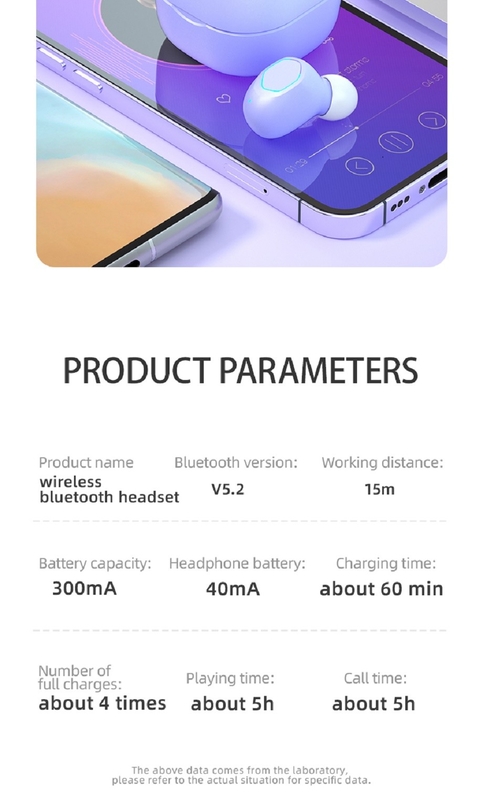 Bluetooth 5.2 TWS auricolare impermeabile Cancellazione automatica del rumore Tipo-c Ricarica veloce durata della batteria 5 ore F10 Driver dinamico
