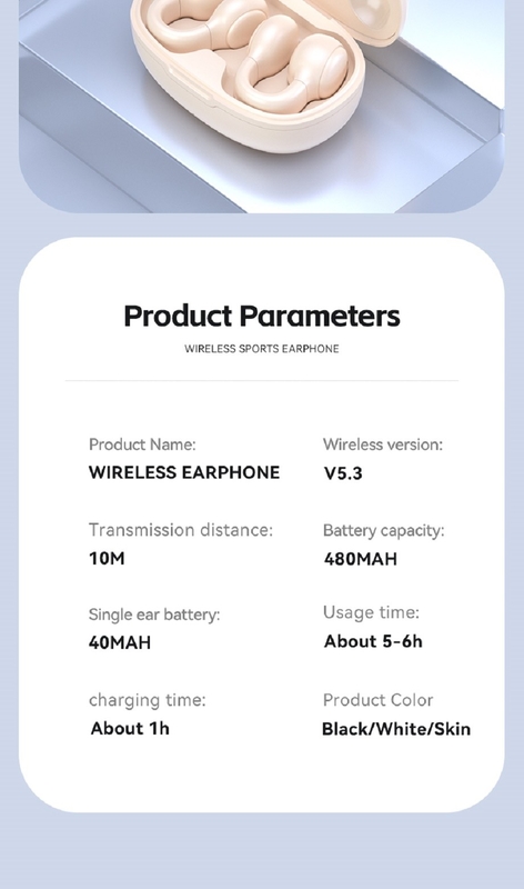 Bluetooth 5.3 Auricolare Supporta BR+EDR+BLE Multi-protocollo 5 ore Tempo di chiamata F 13 Altoparlante anello di rame 4.6 G per orecchio Disegno ergonomico