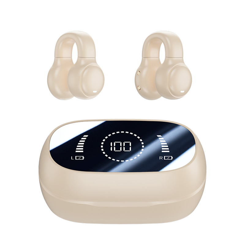 Bluetooth 5.3 auricolare Disegno auricolare completamente aperto 9D Surround Sound Gioco audio-sincronizzazione HIFI Display digitale 1.5H Carica 6H Single Playback