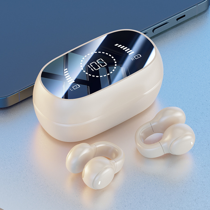 Bluetooth 5.3 auricolare Disegno auricolare completamente aperto 9D Surround Sound Gioco audio-sincronizzazione HIFI Display digitale 1.5H Carica 6H Single Playback