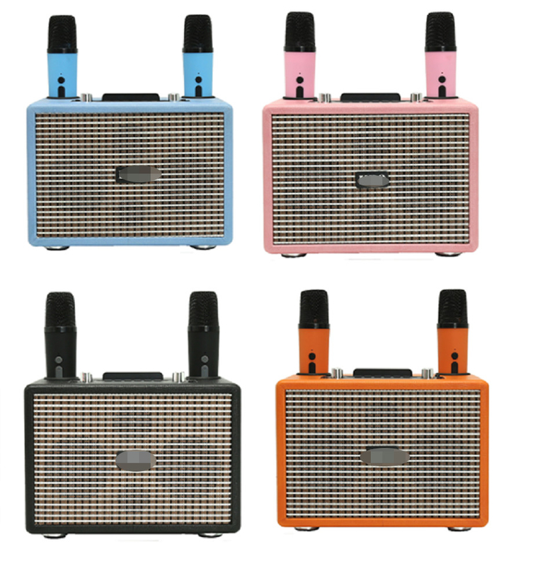 ETEK Dual LTK53101 Amplificatori con altoparlanti da 3 pollici Full-Range 40mm Tweeter e doppi microfoni wireless Home Karaoke Speaker