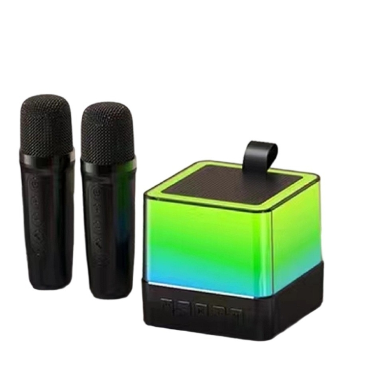 Multi-Color LED Mini Cube Speaker 89mm Suono perfetto per feste e karaoke in nero/bianco/rosa
