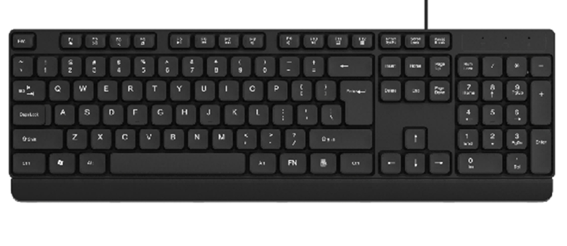 Tastiera multimediale cablata a 104 tasti nera impermeabile HIPS in plastica USB Plug-and-play stampa del logo personalizzabile mouse 1200DPI ABS Shell