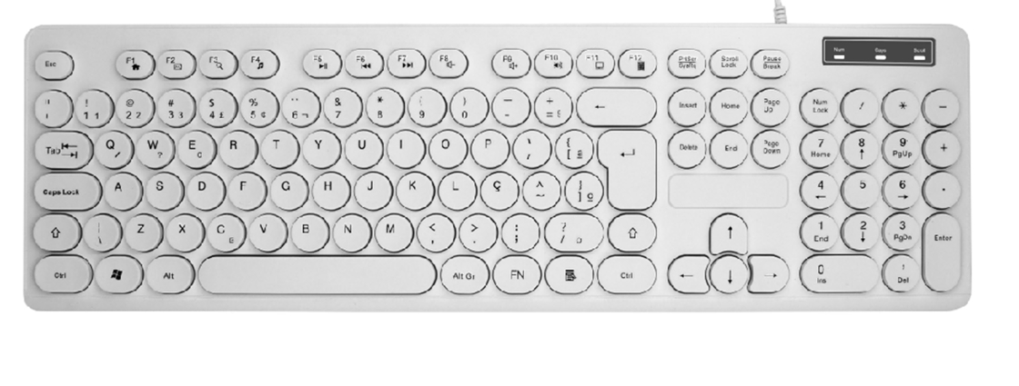 104 tasti Tastiera USB impermeabile Materiale HIPS Disegno ergonomico Supporta la personalizzazione del logo per dormitori e altro