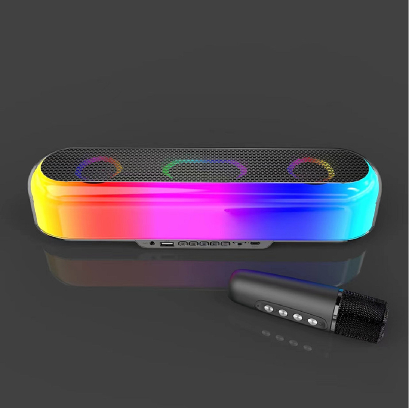 Potenza 10W RMS 52mm Altoparlante 1500mAh Batteria Supporta Bluetooth TF Card fino a 32GB Radio FM Luci colorate LED