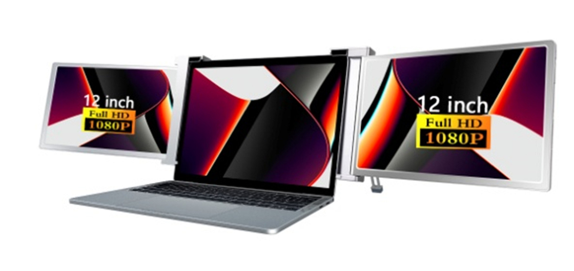 2 X 12 pollici FHD IPS 1920 X 1080 16 / 9 Disegno ultra-leggero 1,1 kg per schermo 25,3 mm Spessore HDR Supporto 12 lingue OSD