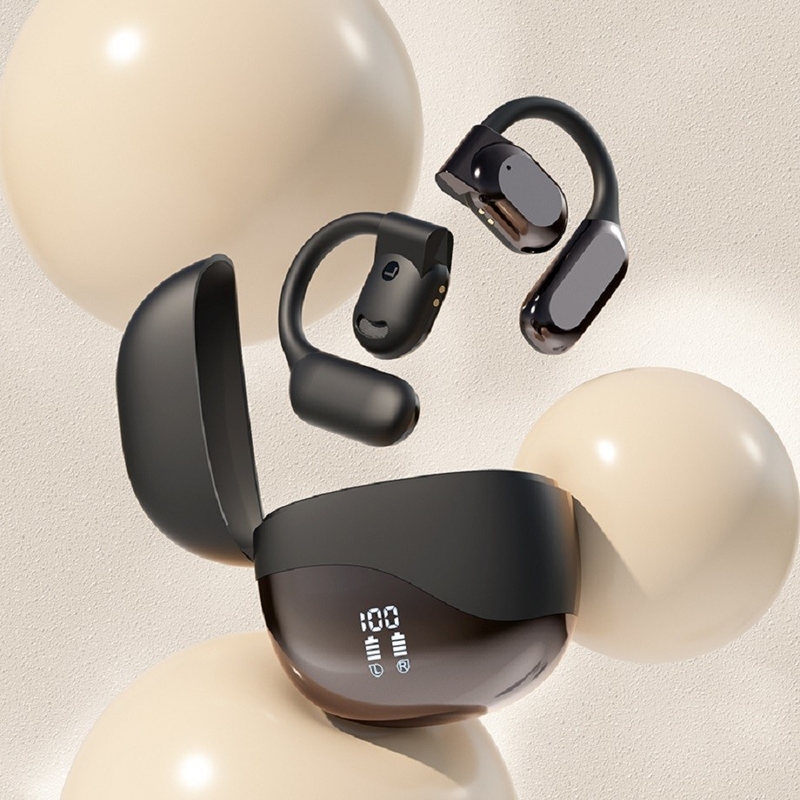Bluetooth 5.4 auricolare con portata di 10 metri fino a 8-9 ore per chiamata Cassa di ricarica 300mAh Fornisce energia extra per i viaggi d'affari, ecc.