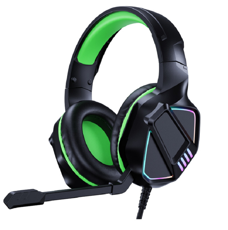 Casco per videogiochi, altoparlante Φ50mm, impedenza 32Ω, doppia presa 3.5mm + USB, cavo 2m, sensibilità -55dB