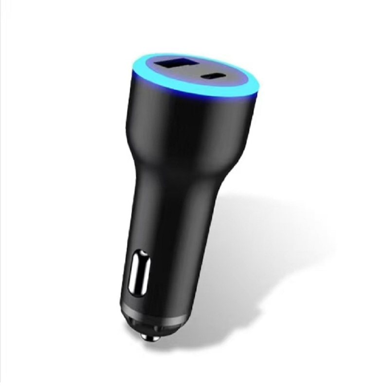Supporta USB-C PD 65W (20V/3.25A) ricarica rapida del laptop + USB-A QC 18W, ABS + PC materiale ignifugo, luce LED azzurra