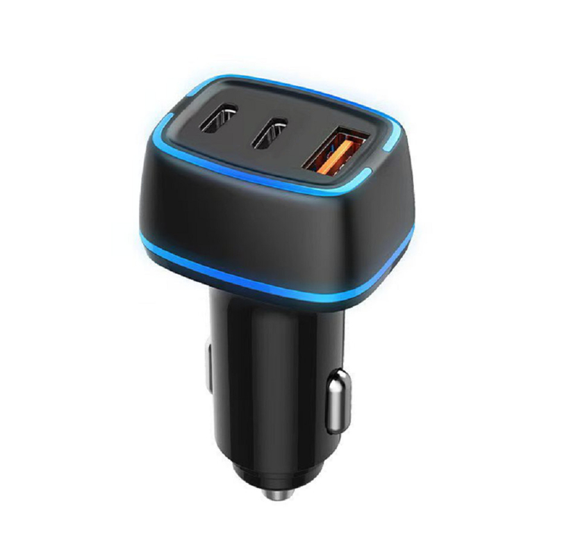 Uscita a tre porte 78W Potenza totale 12-24V Input DC Supporta la ricarica rapida PD/QC Realizzata con materiali ignifughi ABS+PC