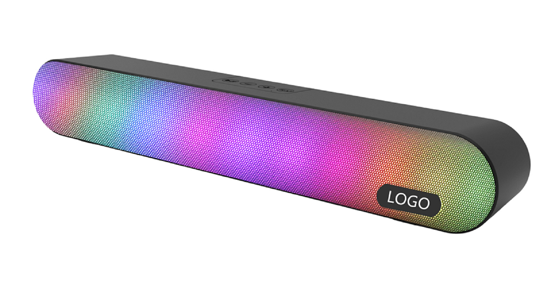 Altoparlanti Bluetooth 5.3 Dual 5W ABS+rete metallica in ferro Batteria 1200mAh Illuminazione RGB Ingressi AUX/TF/FM/USB Chiamate a mani libere