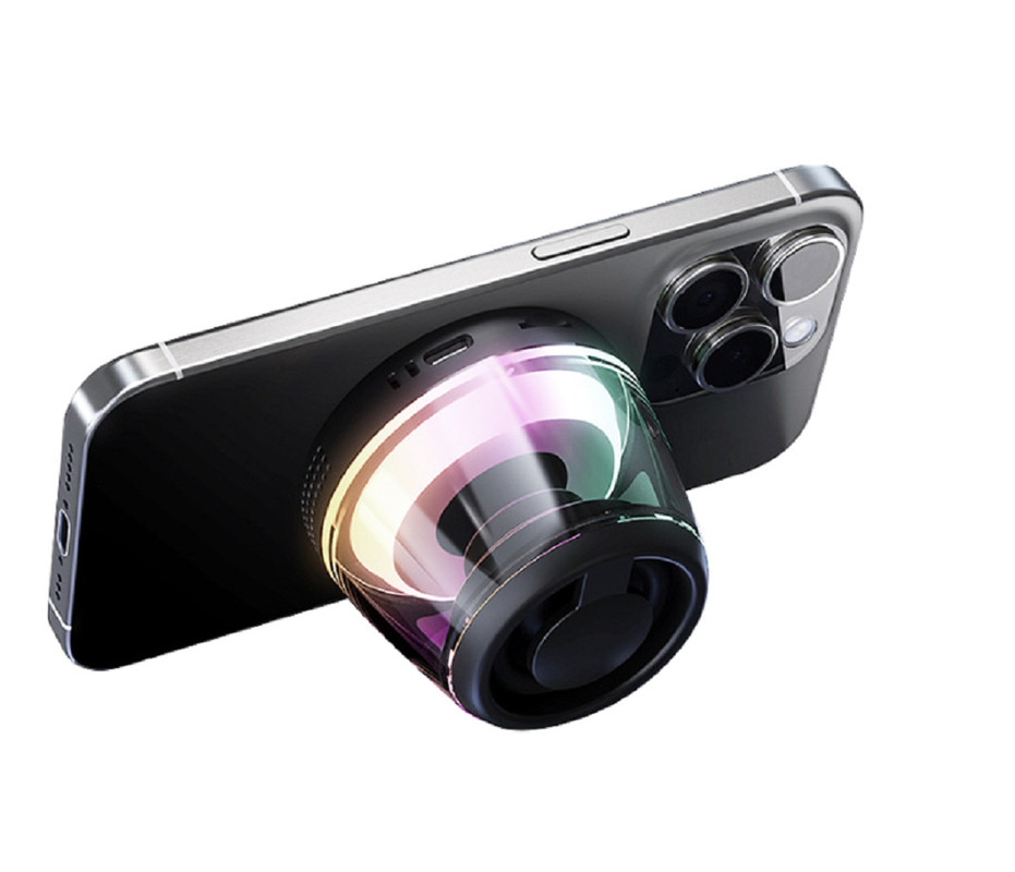 Altoparlante Bluetooth con potenza di 5W, driver da 40mm, batteria da 500mAh, luce RGB, Bluetooth 5.3, design compatto 4x5x5.5cm