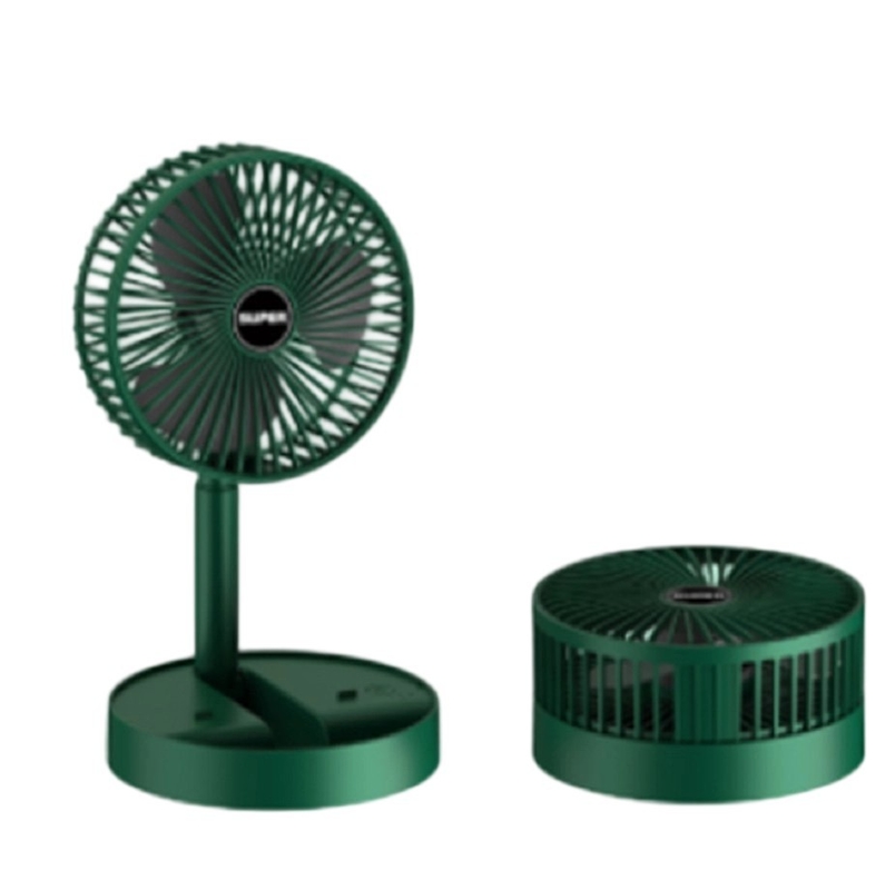 Ventilatore da scrivania ricaricabile tramite USB, compatto, a batteria, per casa, ufficio, viaggi o attività all'aperto