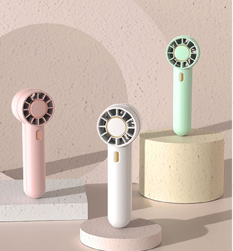 Materiali ABS 3-velocità Tipo-C Mini Ventilatore ricaricabile 6H Tempo di esecuzione 1200mAh Batteria Bianco Verde Rosa