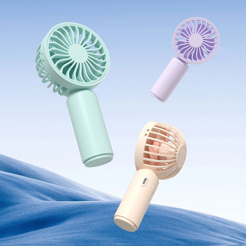 Mini ventilatore portatile 300mAh Batteria 1H durata della batteria Supporta 1.5H Tipo-C interruttore di ricarica Situato sul retro Rosa Blu Viola