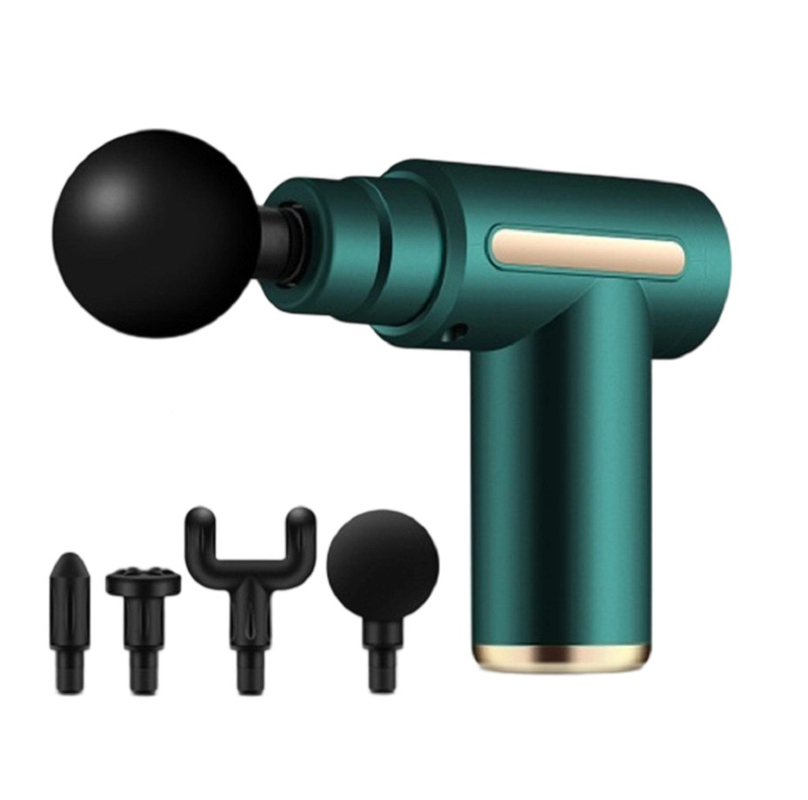 Massaggiatore muscolare portatile a 6 modalità con 800mAh 30W di rilievo profondo 4 teste di massaggio per schiena / gambe Rosso Verde Nero Grigio