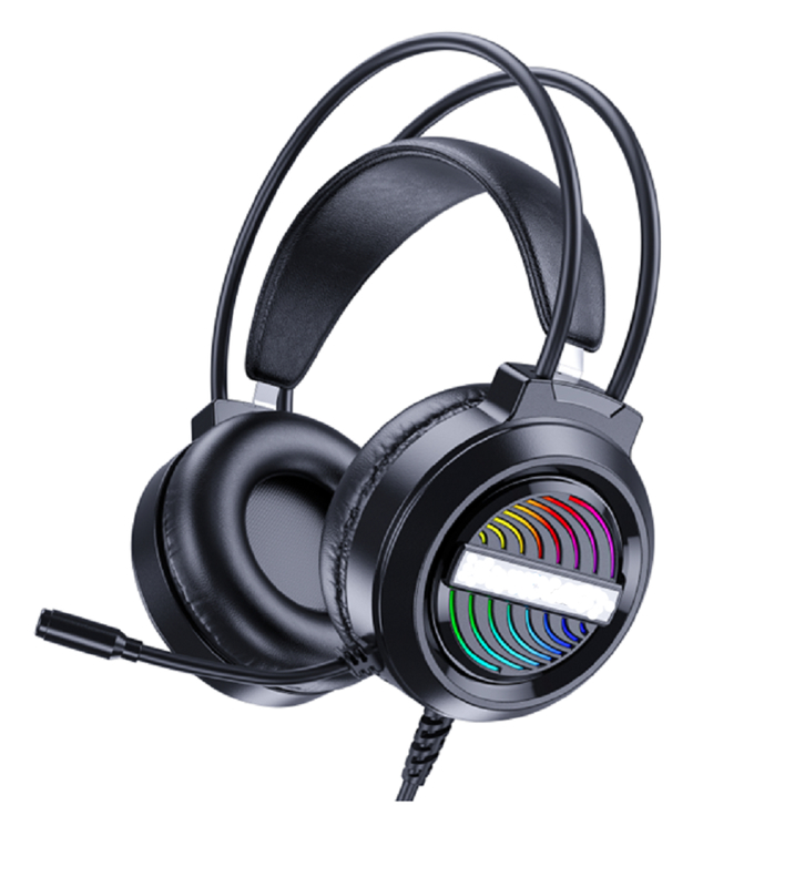 Cuffie cablate ETEK Gaming con driver da 50 mm, risposta 20Hz-20kHz, microfono omnidirezionale, cavo da 2,0 m