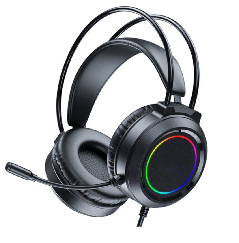 Cuffie cablate ETEK Gaming con driver da 50 mm, risposta 20Hz-20kHz, microfono omnidirezionale, cavo da 2,0 m