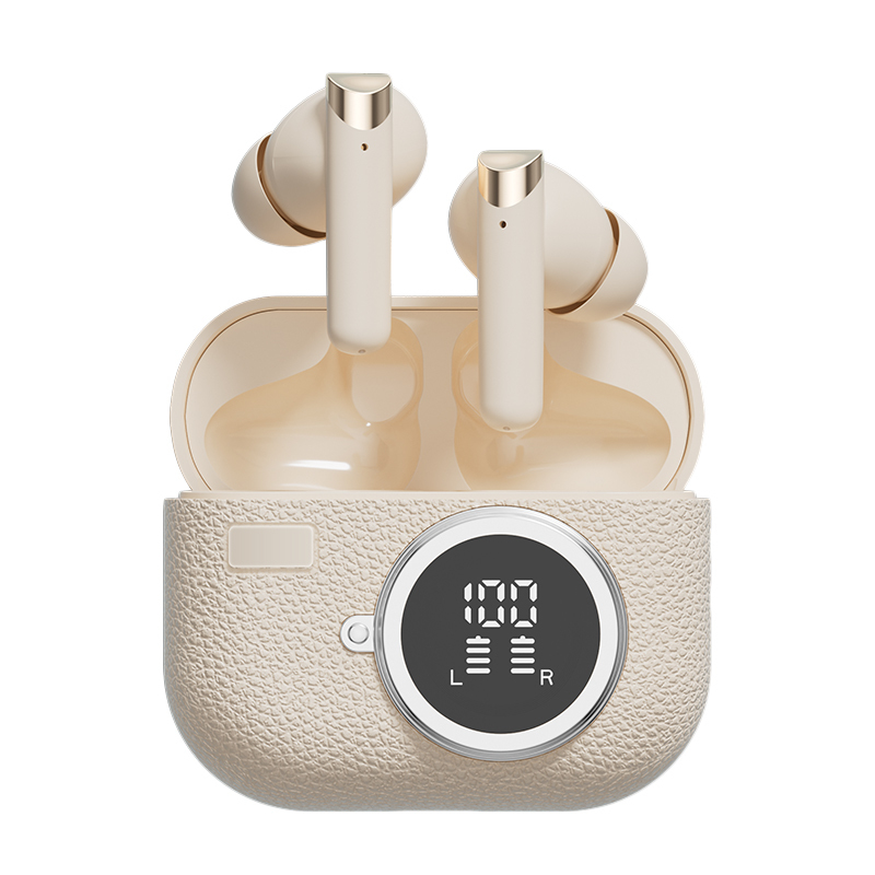 Auricolari wireless ETEK, auricolare bluetooth 5.4 ANC, altoparlante F10, custodia da 300mAh, ricarica rapida tipo-C ((marrone/complexion/verde)