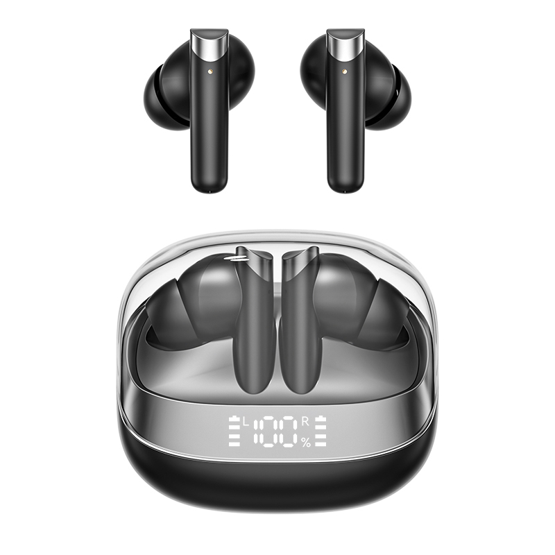 ETEK Auricolari wireless Bluetooth 5.4 ANC Auricolare F10 Anello di rame Altoparlante 300mAh Cassa Nero Bianco Complessone