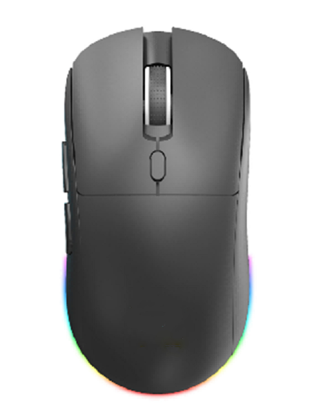 Mouse laser a doppio modo 2.4G+Bluetooth a 6 pulsanti 800-1600 DPI, batteria da 500 mAh per impiegati e giocatori