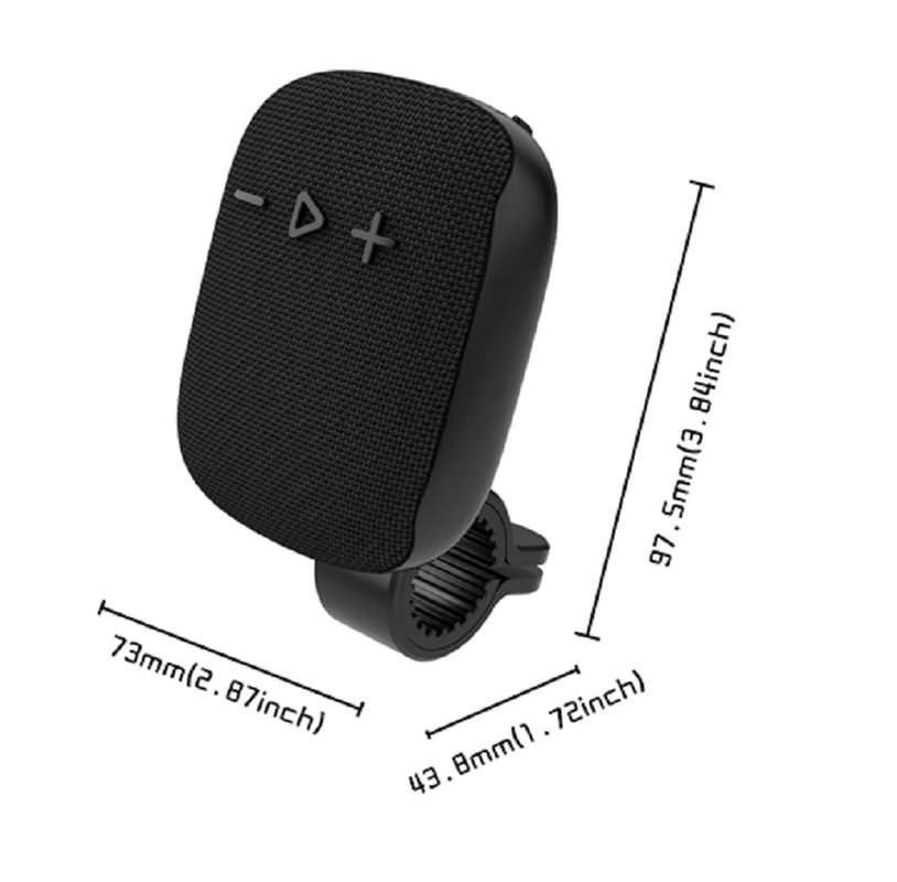 Altoparlante Bluetooth 5.3, Driver da 5W 45MM, Batteria da 400mAh, Materiale ABS+Tessuto+silicone, Riproduzione TF/FM/USB e chiamate (nero, rosso, blu)