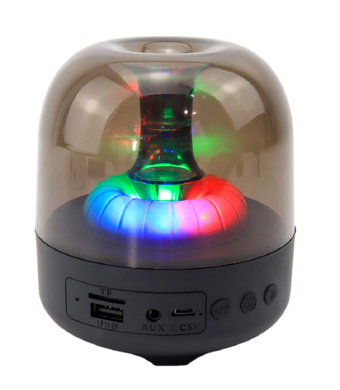 ETEK Bluetooth 5.3 altoparlante,5W 52MM driver, batteria da 500mAh, materiale ABS+PC, luce RGB, AUX/TF/FM/USB Playback & calling ((nero)